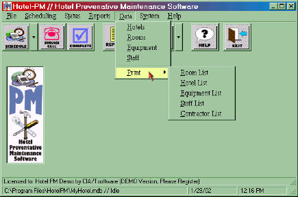 Print Menu Commands